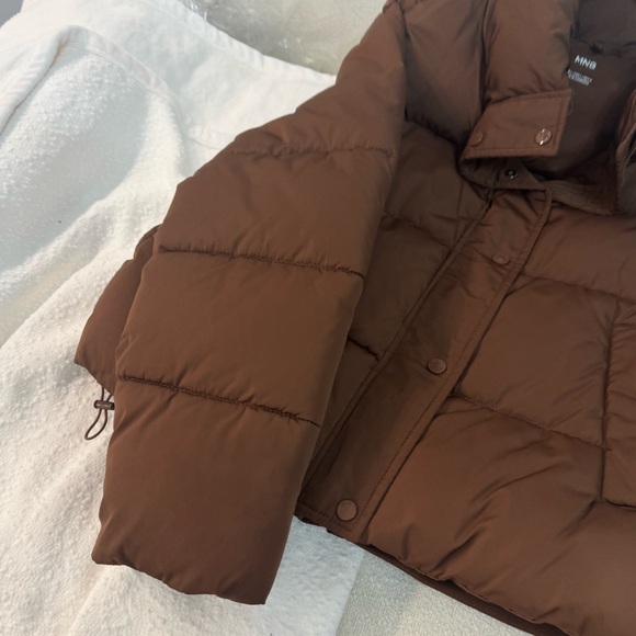 Mango Adjustable padded anorak. Puffer Jacket Brown - Picture 12 of 12